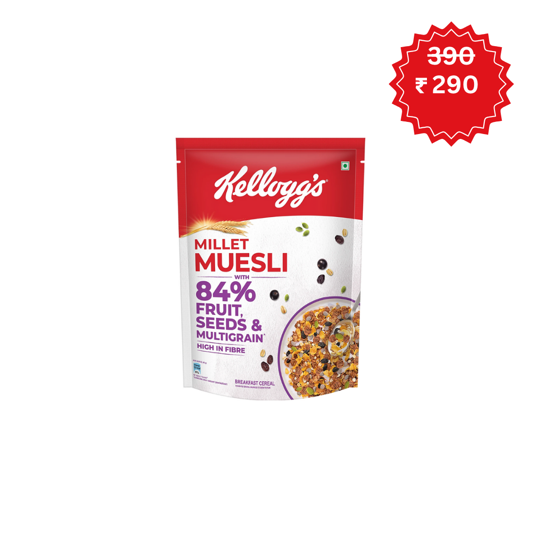 Kellogg's Millet Muesli Breakfast Cereal - 500 g  Mrp -₹ 398